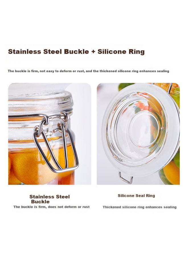 Scybe Glass Sealed Jar 800ml For Home Use, Glass Bottle For Jam, Honey, Milk Powder, Tea Leaves, Lan - Image 3