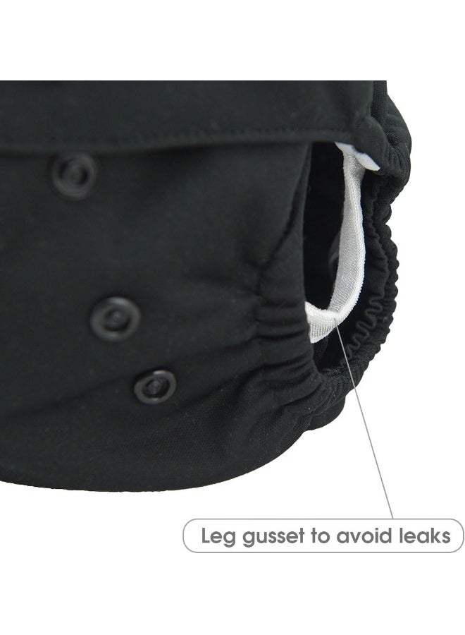 Babygoal Cloth Diaper Cover for Girls, Baby Adjustable Reusable Covers for Fitted Diapers and Prefolds - Image 4