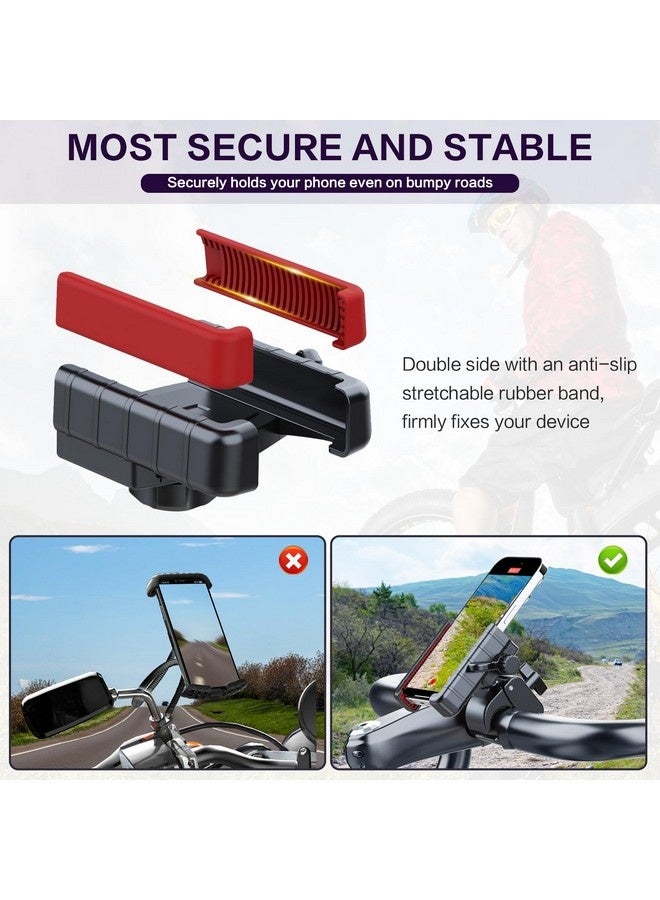 Beauenty Bike Phone Mount Holder, [Camera Friendly] Motorcycle Phone Mount for Electric Scooter, Mountain, Dirt Bike and Motorcycle - 360° Rotate Suitable for iPhone & Android Smartphones from 4.5-7.0 inches - Image 4