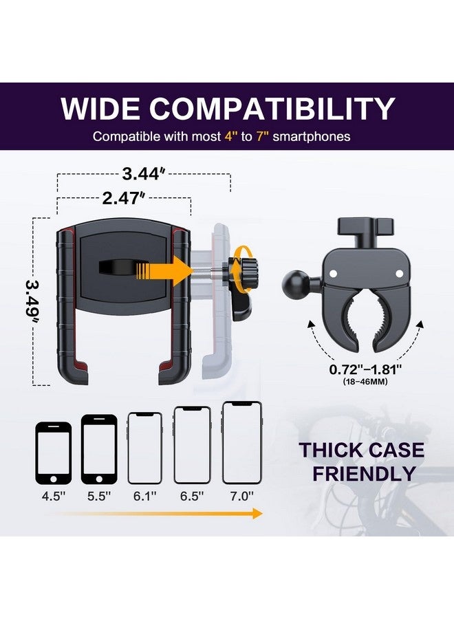 Beauenty Bike Phone Mount Holder, [Camera Friendly] Motorcycle Phone Mount for Electric Scooter, Mountain, Dirt Bike and Motorcycle - 360° Rotate Suitable for iPhone & Android Smartphones from 4.5-7.0 inches - Image 5