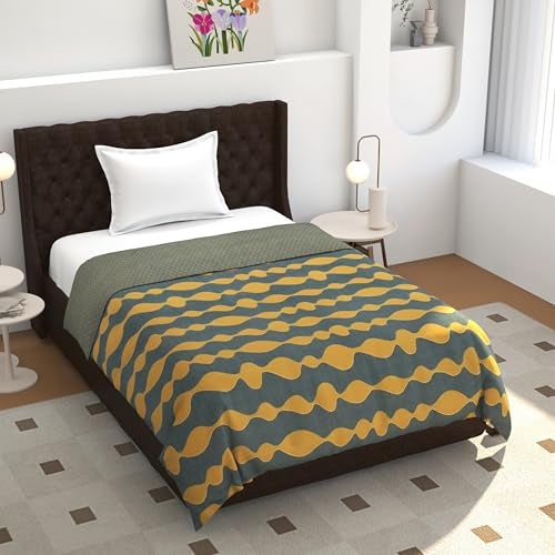 Fresh From Loom Reversible Super Soft Microfiber Cotton Single Bed Duvet Cover/Comforter Cover/Rajai Cover/Blanket Cover/Quilt Cover with Zipper, (60 x 90 inch, Pack of 1) - Image 1