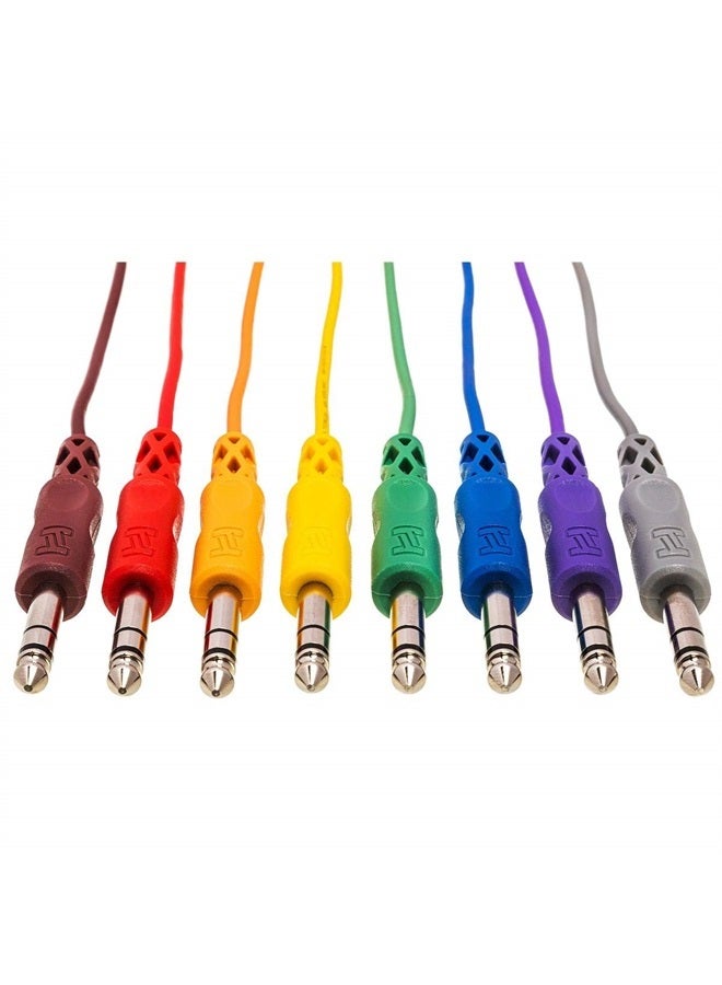 Hosa CSS-845 18-inch 1/4" TRS Balanced Patch Cables 8-Pack - Image 4