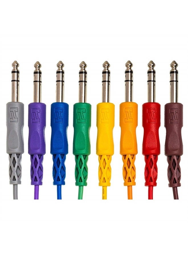 Hosa CSS-845 18-inch 1/4" TRS Balanced Patch Cables 8-Pack - Image 3