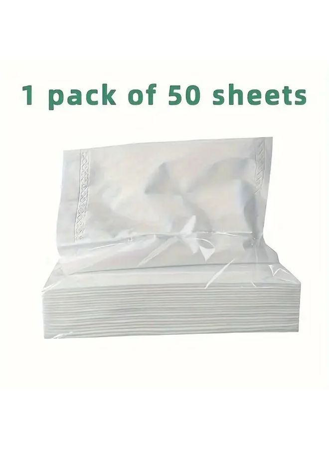 1Pack 50sheets Portable Soft Facial Tissues For Cars 2 Ply Paper Napkins Fits Sun Visor Dashboard - Image 1