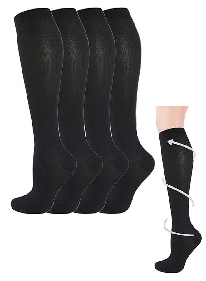 جوارب ضغط متدرجة للنساء والرجال جوارب طويلة للركبة للسفر والمشي لمسافات طويلة والجري - Image 1