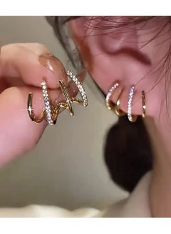 Home Clearance Sale 1 Pair Elegant & Simple U-Shaped Earrings, Women's Fashion Studs, Zinc Alloy with Stainless Steel Posts, All-Season Versatile Jewelry Accessory for Daily & Celebration Wear  - Image 1