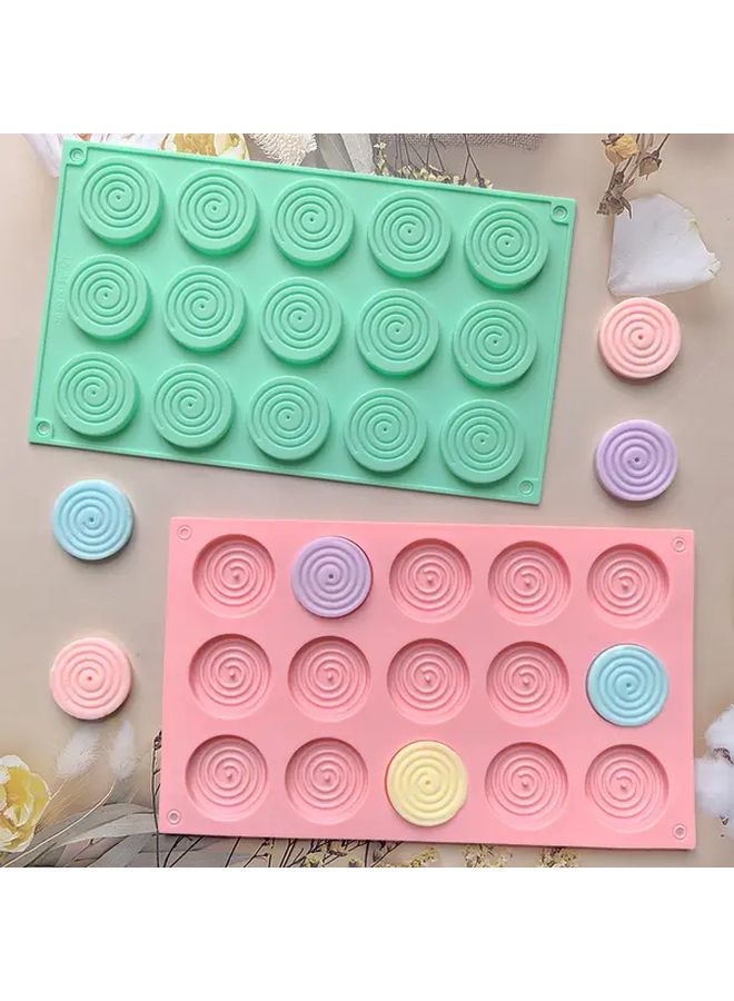 Blue Silicone Spiral Pattern Cookie Maker Set Non Stick Easy Demolding For Holiday Baking - Image 3