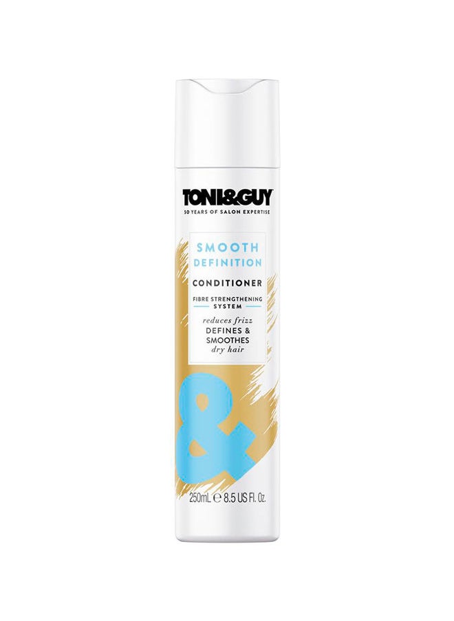 TONI&GUY - Smooth Definition Straightening Smoothing Conditioner For Dry Frizzy Unmanageable Hair Provides Hydration Moisture And Shine None 250ml - Image 1