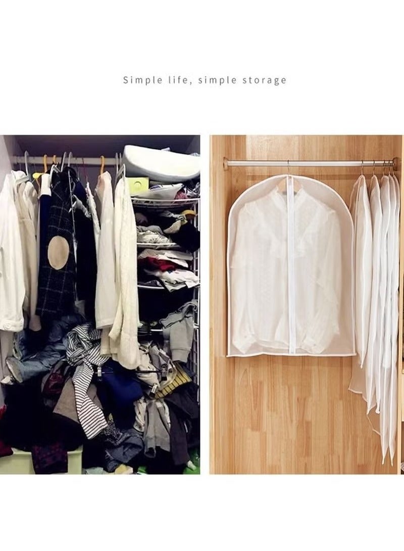 Beauenty Pack of 5 Moth Proof Breathable Garment Clothes Storage and Long Dress Bag Moth with Full Zipper 60*140CM - Image 3