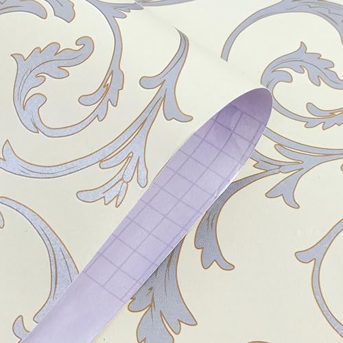 ROSASTELLA Self Adhesive Decorative Peel Stick Waterproof Damask Wallpaper Wall Decor Removable Wall Paper for Living Room Hall Decoration PVC Vinyl DIY Contact Paper 45x304cm - Image 4