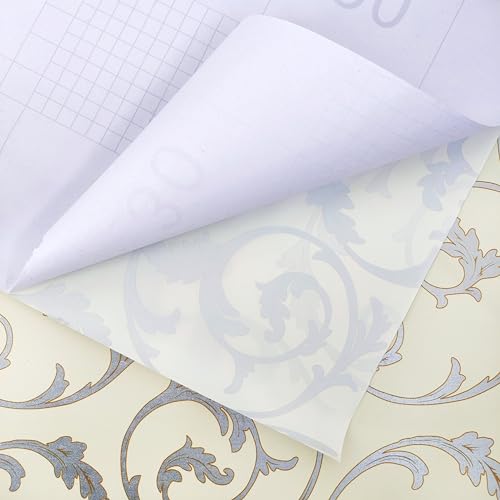 ROSASTELLA Self Adhesive Decorative Peel Stick Waterproof Damask Wallpaper Wall Decor Removable Wall Paper for Living Room Hall Decoration PVC Vinyl DIY Contact Paper 45x304cm - Image 5