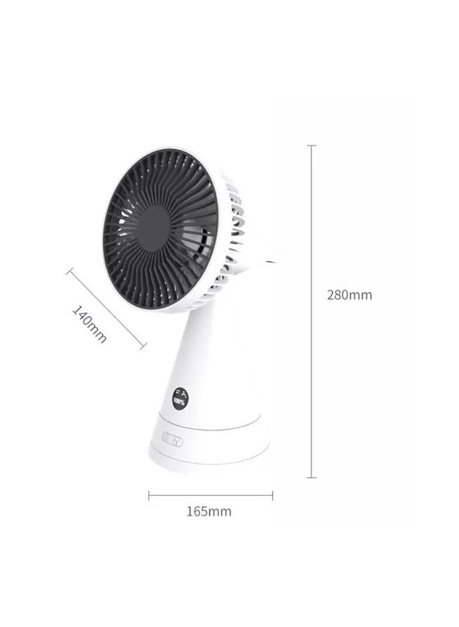 general Ferris Weel USB Handheld Small Ultra-Quiet Mini Portable Charging Fan White - Image 2