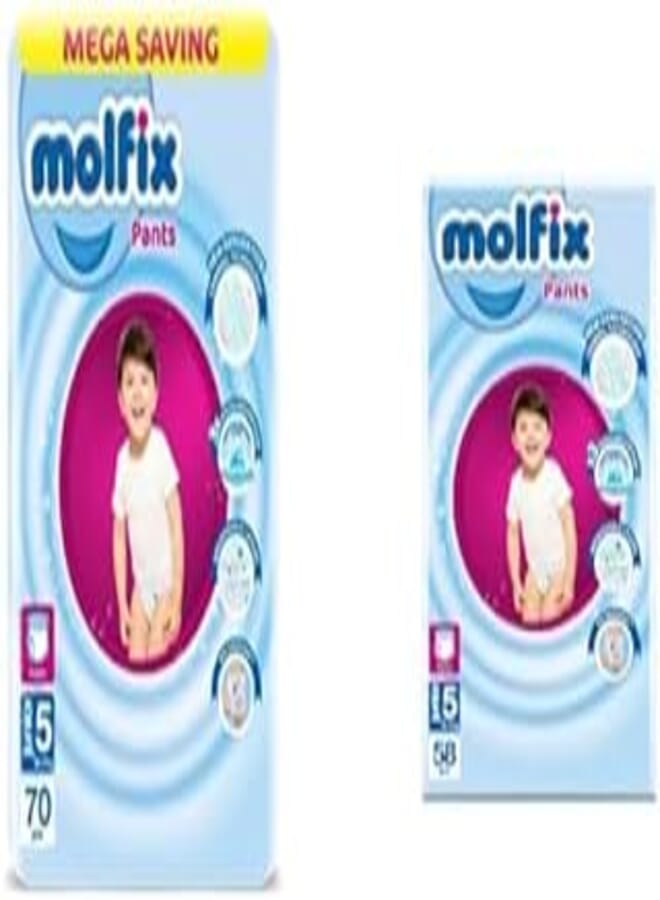 Molfix Super Saver Molfix Bundle - Pants Diapers - Junior Size 5-128 Pieces