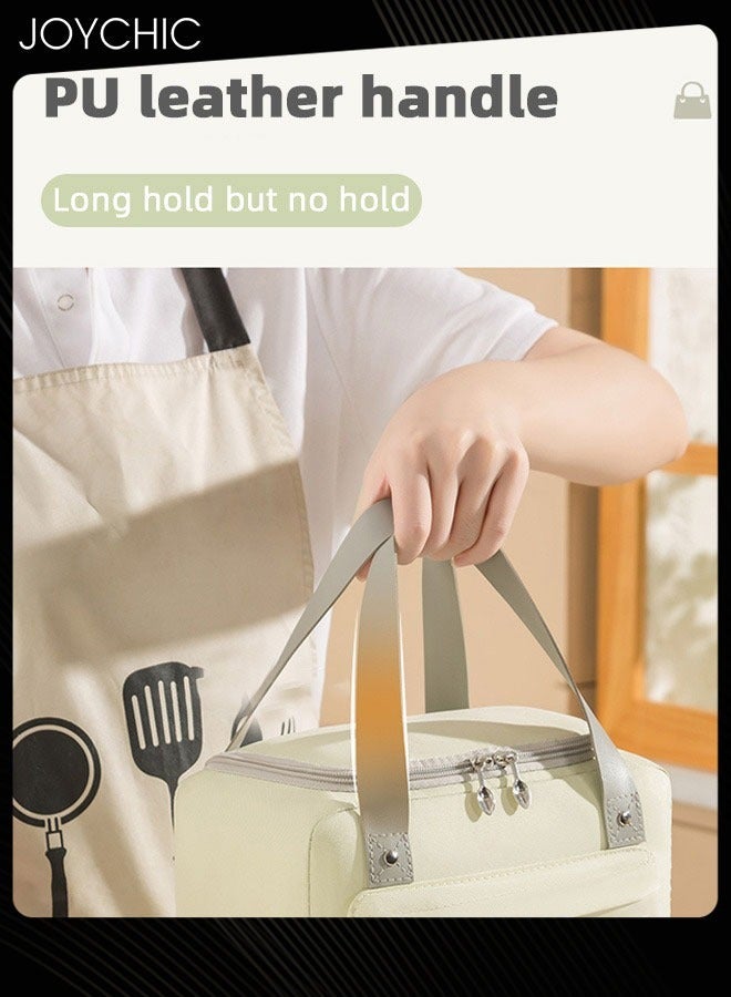 Joychic Oxford Water Resistant Brief Lunch Bag Storage Bag Warm and Fresh Keeping Reusable Tote with Front Pocket  for Men Women School Office - Image 2