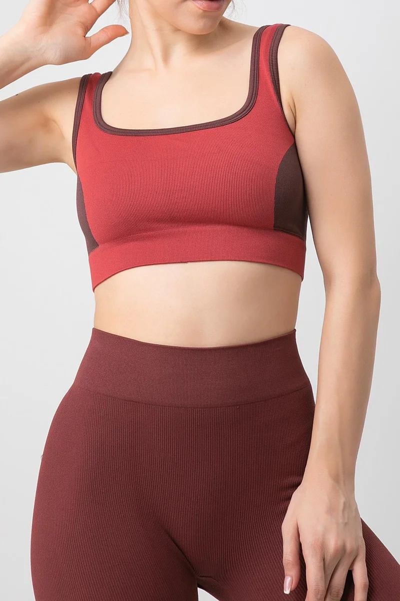 Gigotto Doremi Seamless Ribbed Thick Strap Sports Bra