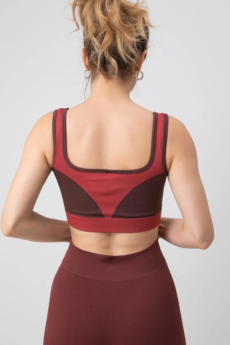 Gigotto Doremi Seamless Ribbed Thick Strap Sports Bra