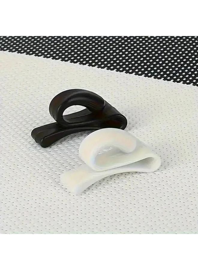 4 Key Anti Lost Hooks 2 Black 2 White Space Saving Plastic Design For Home And Car - Image 1