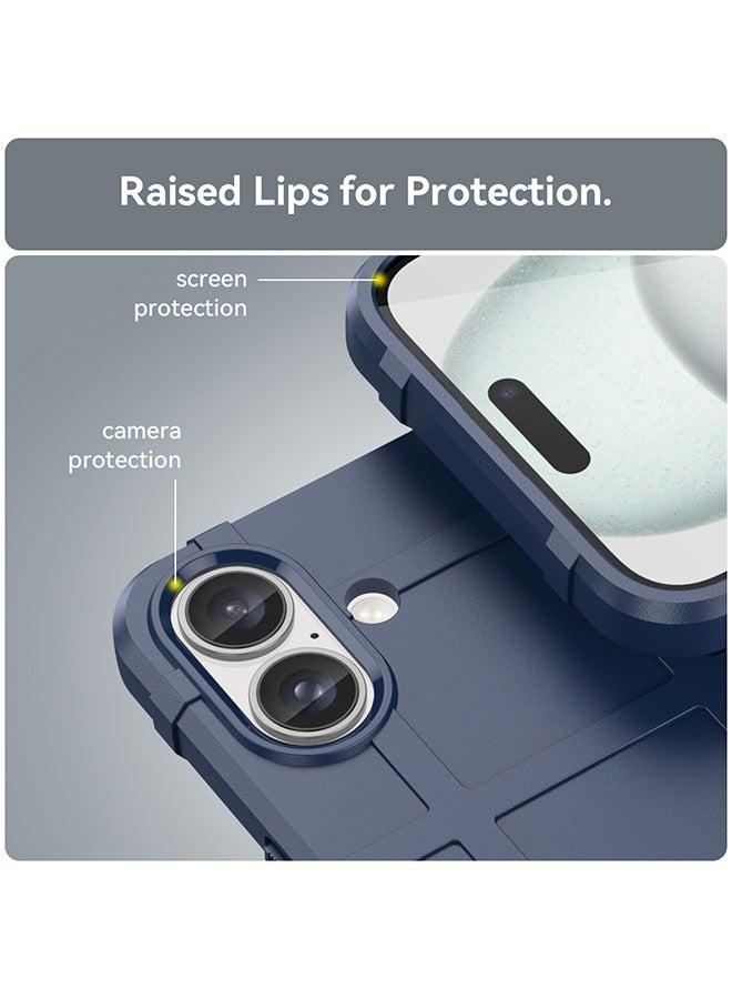 أوشن متوافق مع اي فون 16 بالإضافة إلى حالة الهاتف المحمول ، الجيش الصف دائم قوي الغطاء الخلفي ، المضادة للسقوط ، ومكافحة الصفر ، وارتداء مقاومة ، رقيقة جدا لينة تبو صدمة حماية الأكمام ، اي فون 16 بالإضافة إلى ذلك ، الأزرق - Image 5