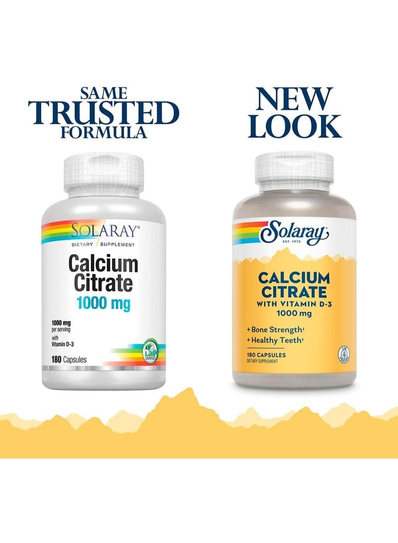 SOLARAY Calcium Citrate 1000mg with Vitamin D3 – Bone & Muscle Support Supplement – 90 Vegan Capsules - Image 3