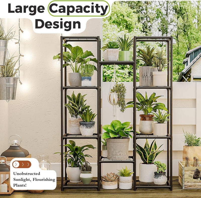 Bamworld Plant Stand Outdoor Metal Plant Shelf for Multiple Plants Large Plant Holder Waterproof for Garden Living Room Patio Morden Home Decor Gardening Gifts - Image 3