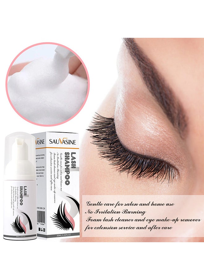 SAUVASINE - Lash Shampoo, Eyelash Extension Cleanser, Lash Extensions Shampoo For Eyelash Care, Calm And Oil Balancing Eyelash Extension Shampoo For Salon And Home Use 30ML - Image 1