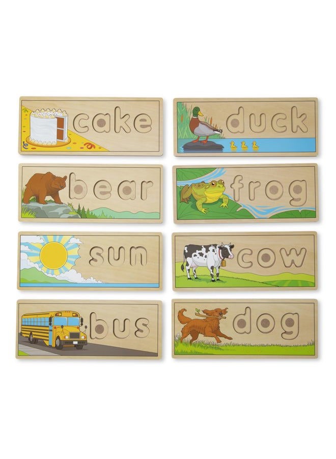 Melissa & Doug See & Spell Wooden Educational Toy With 8 Double-Sided Spelling Boards and 64 Letters - Preschool Learning Activities, See & Spell Learning Toys For Kids Ages 4+ - Image 4