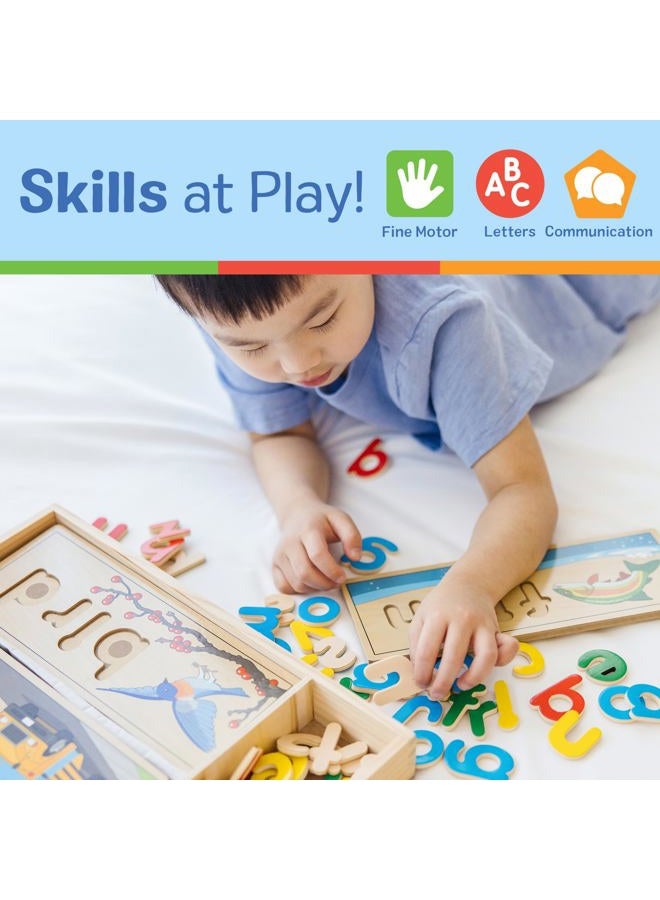 Melissa & Doug See & Spell Wooden Educational Toy With 8 Double-Sided Spelling Boards and 64 Letters - Preschool Learning Activities, See & Spell Learning Toys For Kids Ages 4+ - Image 5