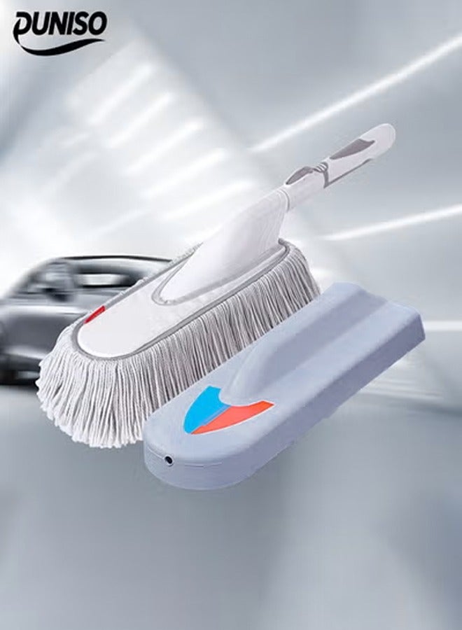 DUNISO Car Duster - Extendable Long Handle Microfiber Car Duster, Scratch-Free Exterior Car Cleaning Tool, Dust Brush for Trucks, Pickups, Motorcycles, Boats and Home Cleaning - Image 1