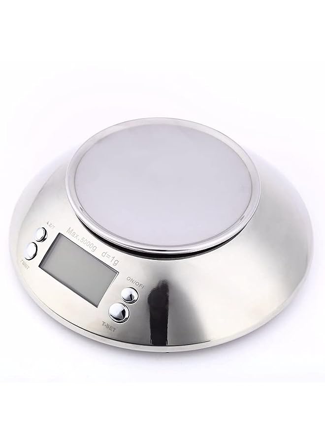 PROMASS Kitchen Scale,Digital Food Scale with Removable Bowl 1.8L ,Stainless Steel Food Scale with Alarm Timer，5Kg/1G (Silver-5KG/1G) - Image 4