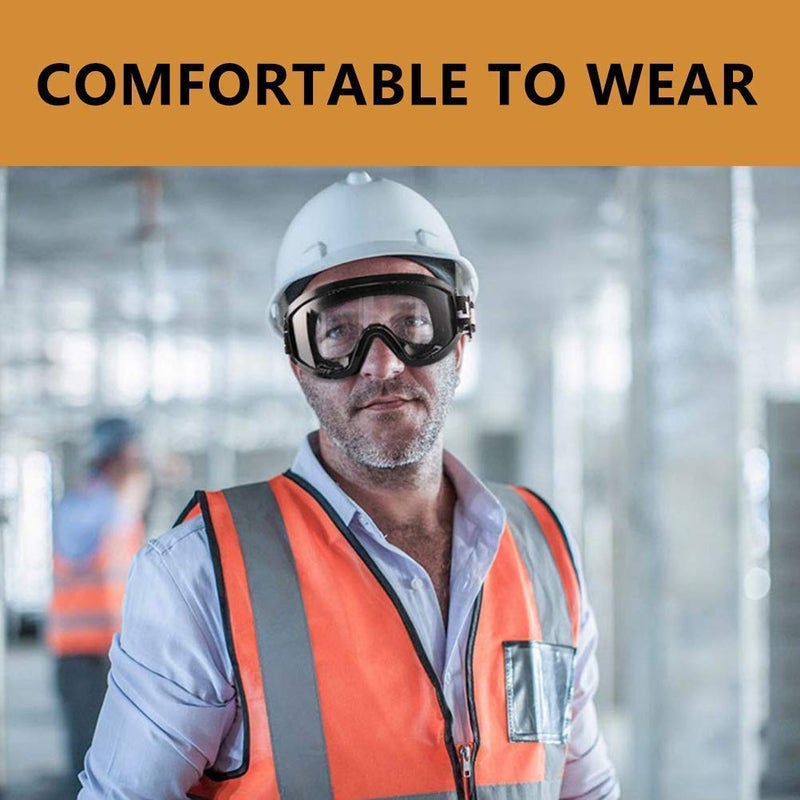 Stadash Motocross Goggles for Adults, ATV/Dirt Bike Racing Transparent Motorcycle Goggles with Adjustable Strap, UV Protection Windproof Biker Glasses for Off-Road, Ski, Snowboarding, Cycling, Black - Image 4