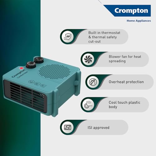 Crompton COMFORT NEO Room Heater, 2000W heat convector,Adjustable thermostast over heat protection shock proof body. - Image 3