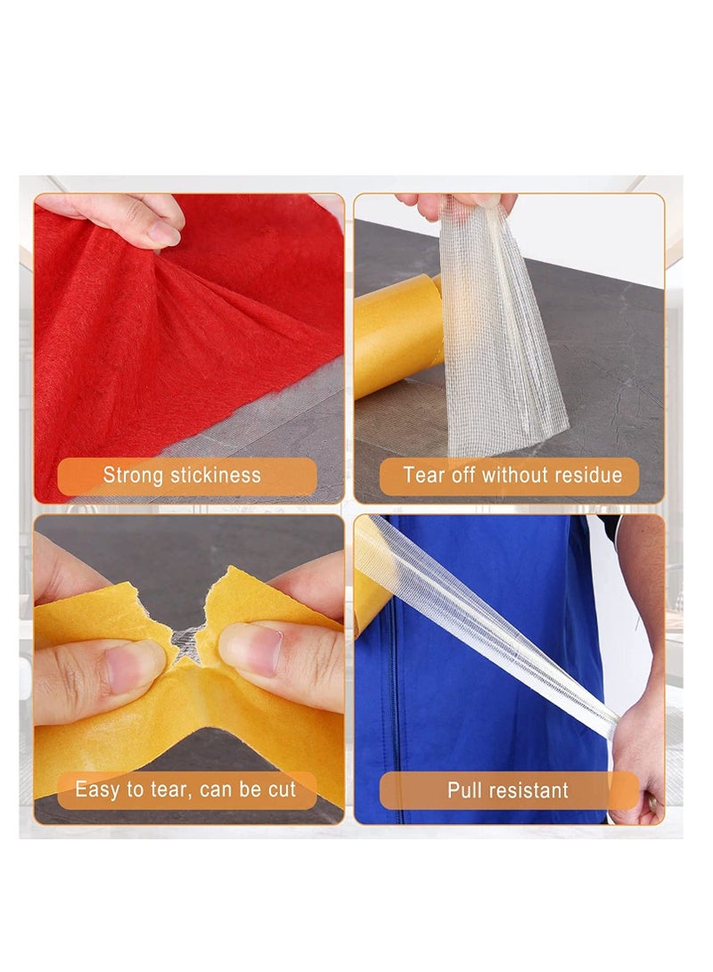 Captaintech Grippers for Mats on Carpet Carpet Grippers for Rugs on Top of Carpet Corner Rug Grippers for Laminate Floor Rug Grippers for Hardwood Floors Furniture Anti Slip Mat Grippers 4cm x 20m (1 Roll) - Image 4