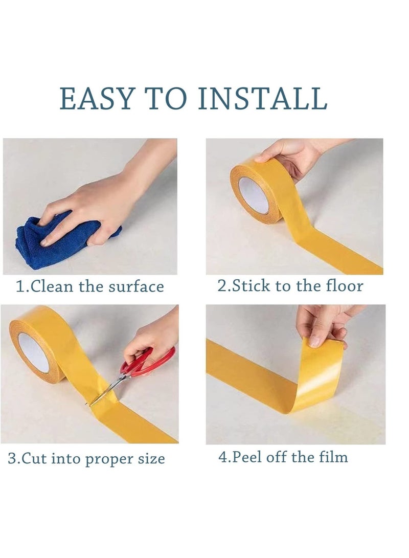 Captaintech Grippers for Mats on Carpet Carpet Grippers for Rugs on Top of Carpet Corner Rug Grippers for Laminate Floor Rug Grippers for Hardwood Floors Furniture Anti Slip Mat Grippers 4cm x 20m (1 Roll) - Image 5