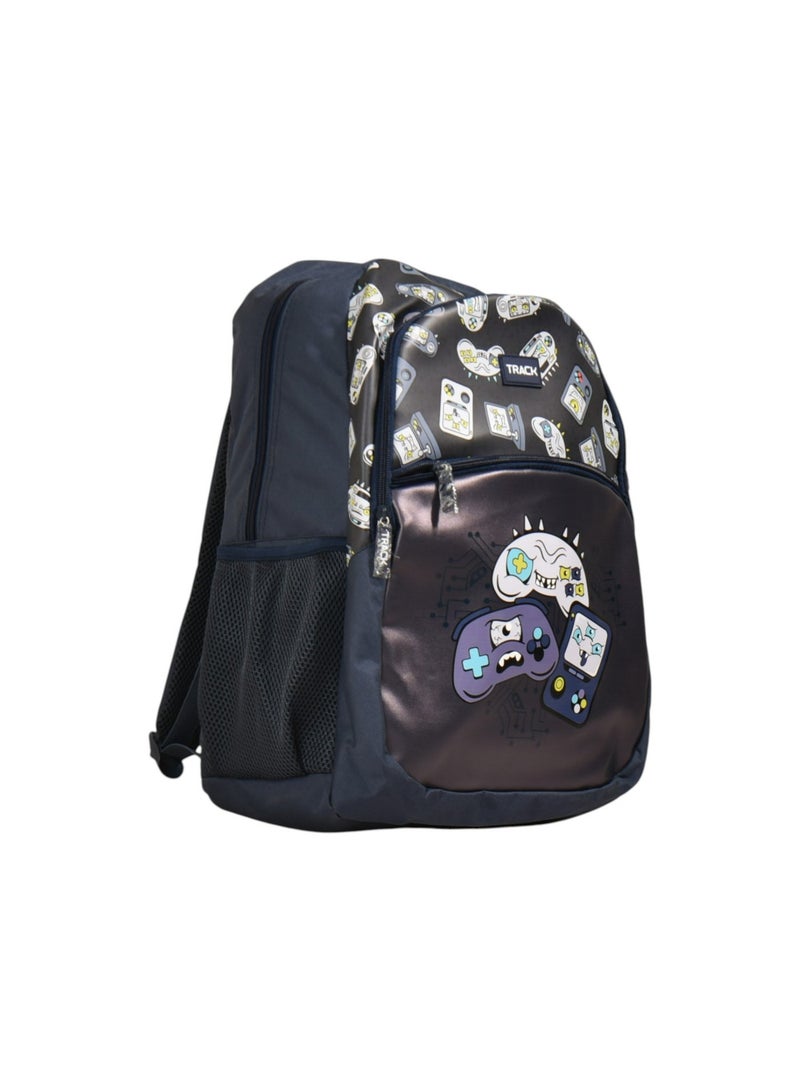 Track School Backpack AS024 | 18 Inch Gaming UV Print Backpack with Front Pocket | Lightweight Kids School Bag - Image 3
