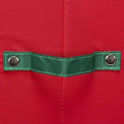 Household Essentials Holiday Charger Plate Storage Box, Holds 12 Charger Plates with Felt Protectors, Red Canvas with Green Trim - Image 5