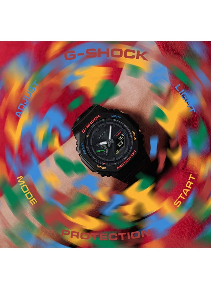 CASIO - Men's Analog+Digital Asymmetrical Shape Resin Wrist Watch GA-B2100FC-1ADR - 45.4 Mm - Image 1