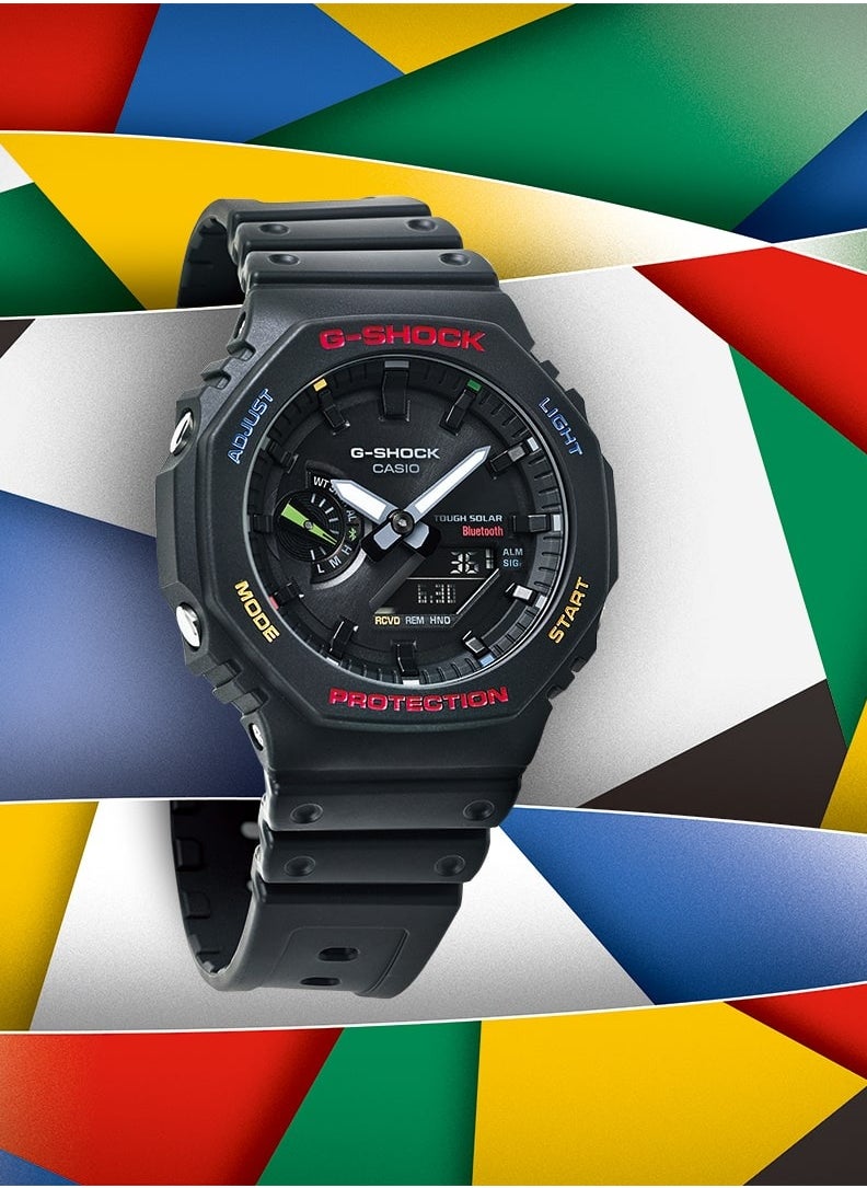 CASIO - Men's Analog+Digital Asymmetrical Shape Resin Wrist Watch GA-B2100FC-1ADR - 45.4 Mm - Image 1