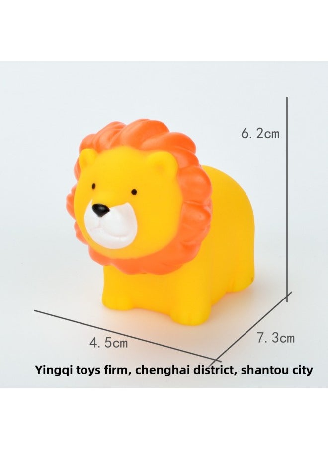 null - Baby Animal World Bath Vinyl Tiger Lion Elephant Baby Water Play BB Early Education Bath Toy-Specifications:Little Crocodile - Image 1