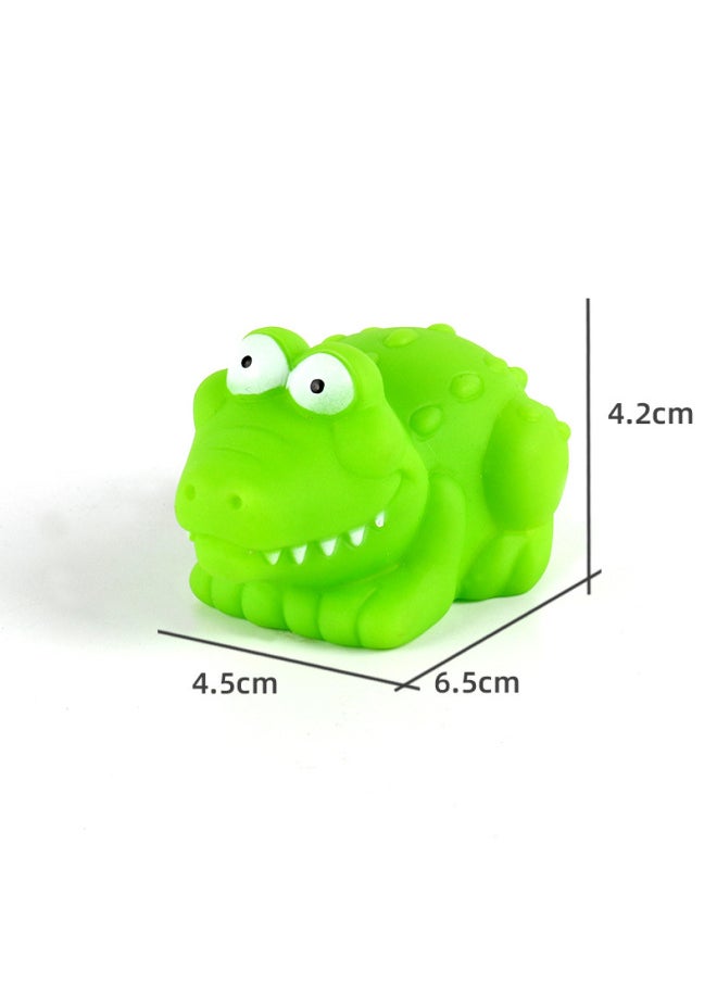 null - Baby Animal World Bath Vinyl Tiger Lion Elephant Baby Water Play BB Early Education Bath Toy-Specifications:Little Crocodile - Image 1