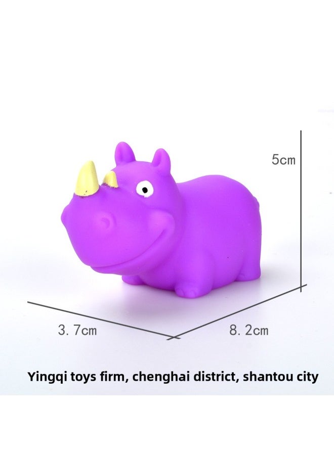 null - Baby Animal World Bath Vinyl Tiger Lion Elephant Baby Water Play BB Early Education Bath Toy-Specifications:Little Crocodile - Image 1
