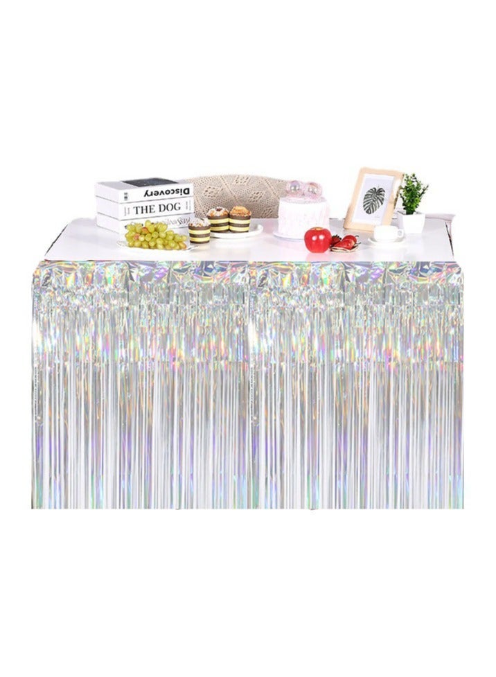 Rectangular Tablecloth,Tablecloth,Glitter  for Birthday, Wedding Party, Stage Venue Decoration 75cm X 275cm  - Image 1