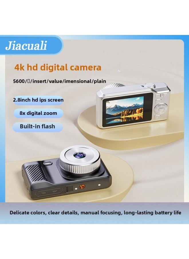Generic HD Student Camera Convenient Transferable Mobile Phone SLR 1080P Camera Retro Card Camera-Body Color:black Single Camera  - Image 2