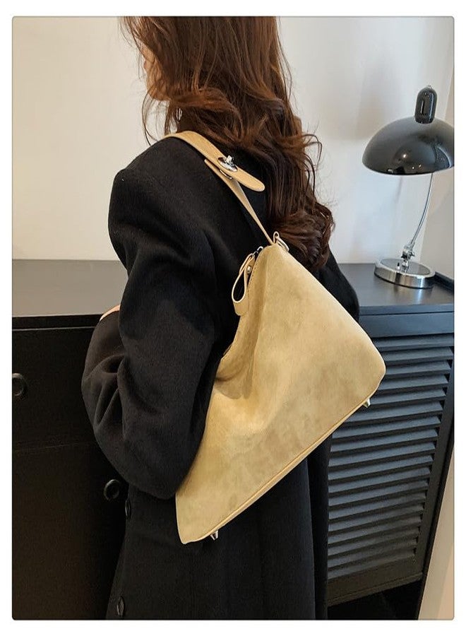 Tellrain Women Suede Tote Bag Vintage Velvet Crossbody Bag 2025 Shoulder Bag Fall Winter Handbag Pillow Purse - Image 3