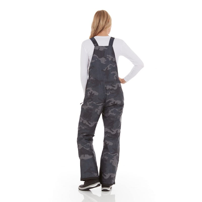 Arctic Quest Womens Ski Snow Bibs Pants Insulated Water Resistant Overalls Snowboarding Winter Waterproof Pants Women, Black Camo, X-Large - Image 3