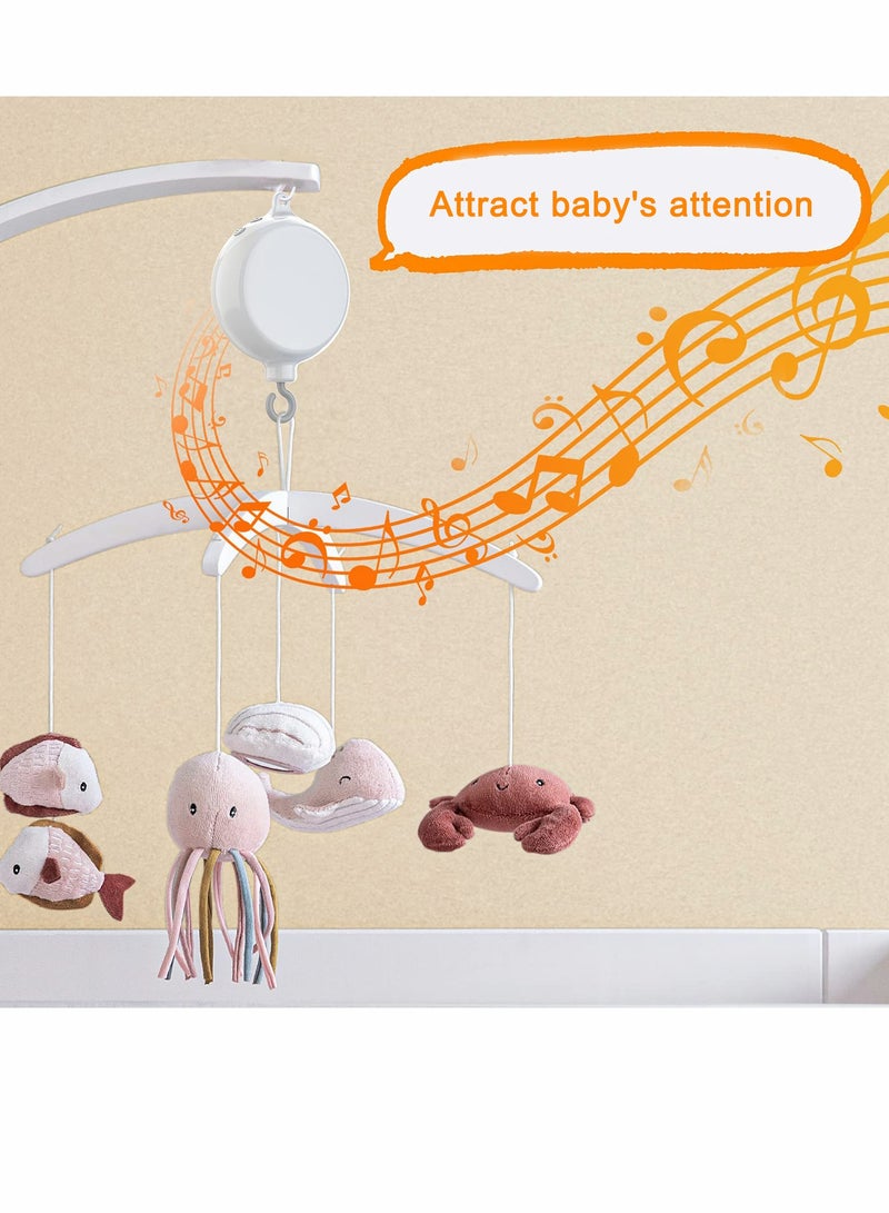 SOLARAE Baby Music Box Rotator, Crib Replacement Mobile Motor Rotation Universal Hanging Box, 12 Lullabies Battery Powered Bed Bell for Home Nursery Sleep - Image 3