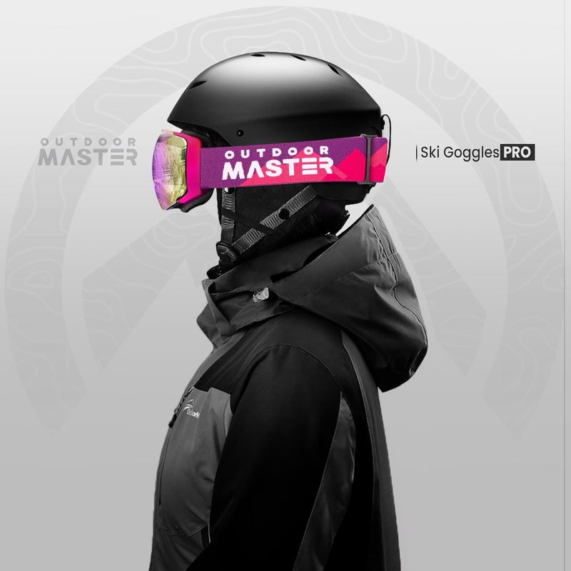 OutdoorMaster نظارات تزلج PRO - بدون إطار، عدسة قابلة للتبديل 100% حماية UV400 نظارات ثلج للرجال والنساء - Image 5