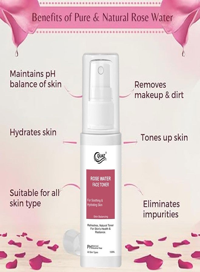 Quat Rose Water face Toner | For Soothing & Hydrating Skin | Skin Balancing | All Skin Types | 100 ml - Image 5