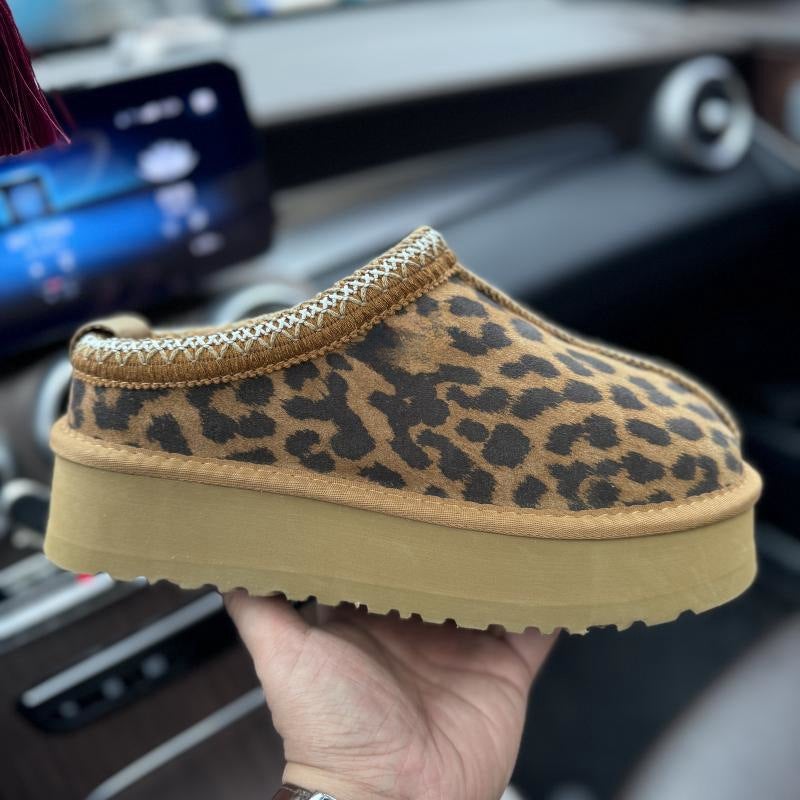 Ethnic Style Snow Boots Women'S Thick Bottom Woven Slippers Cowhide Wool Warm Foam Bottom Short Tube Non-Slip Increased Plus Size - Image 1
