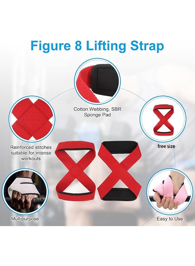 أحزمة الوزن النمط ، أحزمة المعصم لرفع الأثقال ، مقابض مبطنة للرفعة المميتة لتدريب قوة اللياقة البدنية ، مناسبة لكل من الرجال والنساء - Image 3