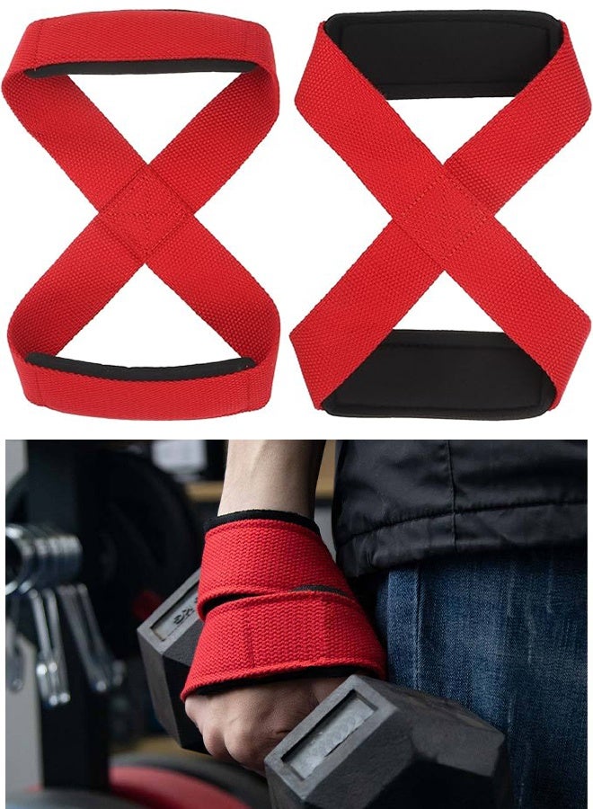 أحزمة الوزن النمط ، أحزمة المعصم لرفع الأثقال ، مقابض مبطنة للرفعة المميتة لتدريب قوة اللياقة البدنية ، مناسبة لكل من الرجال والنساء - Image 2
